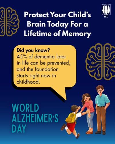 World Alzheimer's Day – Protect your child's brain today